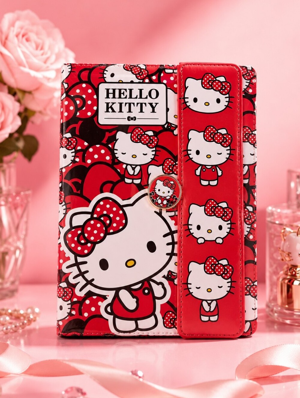 Hello Kitty Red and White Polka Dot Snap Journal